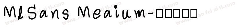 MlSans Meaium字体转换